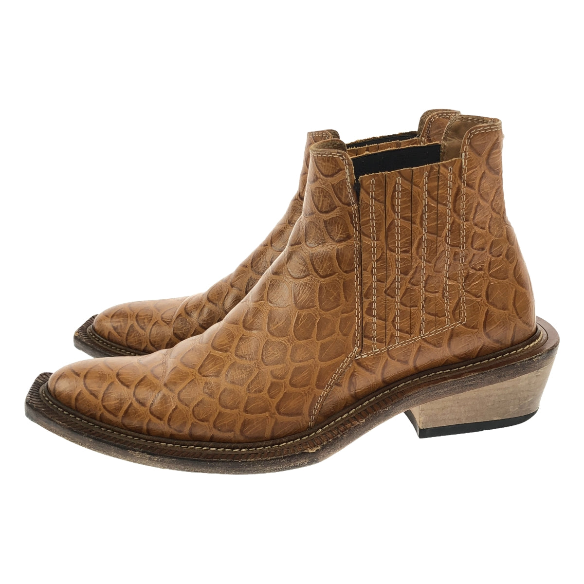 Maison Margiela |複製品 1980 年代西部靴 |皮革側邊西部靴 |皮鞋 | 39 |布朗 |男士