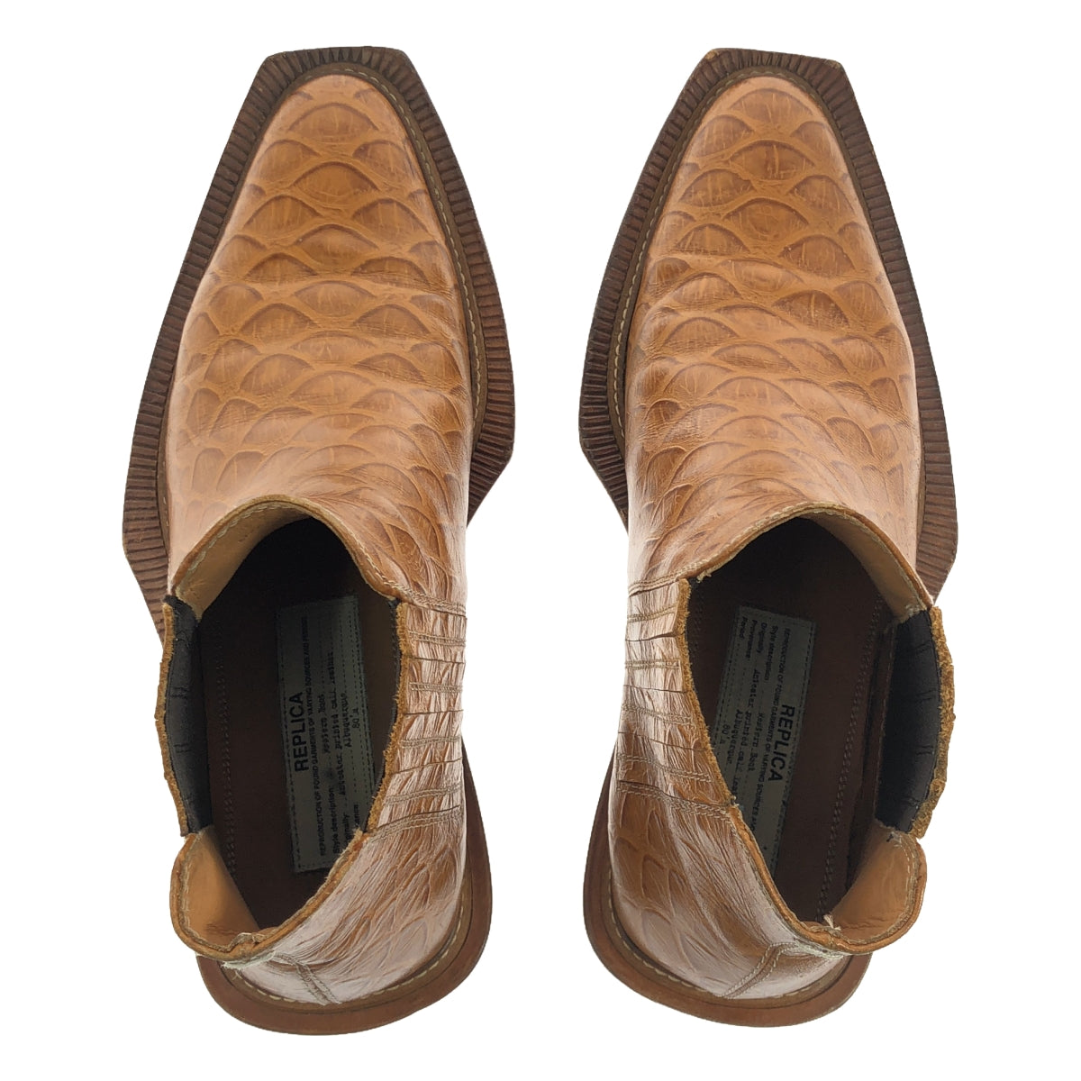 Maison Margiela |複製品 1980 年代西部靴 |皮革側邊西部靴 |皮鞋 | 39 |布朗 |男士