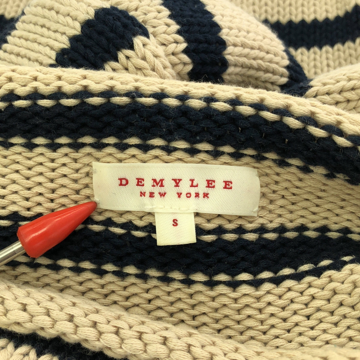 DEMYLEE / デミリー | コットン ボーダーニット プルオーバー | S | レディース