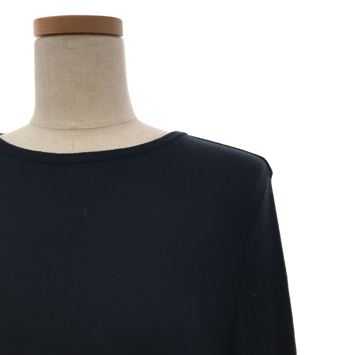 HARUNOBUMURATA / ハルノブムラタ | 2023AW | DRAPE CUFFS SMOOTH KNIT TOP ドレープニットトップス | 36 | ブラック | レディース