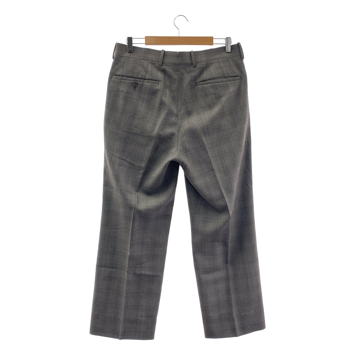 MAATEE & SONS / 마티 & 샌즈 | 영원한 SLACKS WOOL MAT CHECK 체크 슬랙스 팬츠 | 3 | 남성