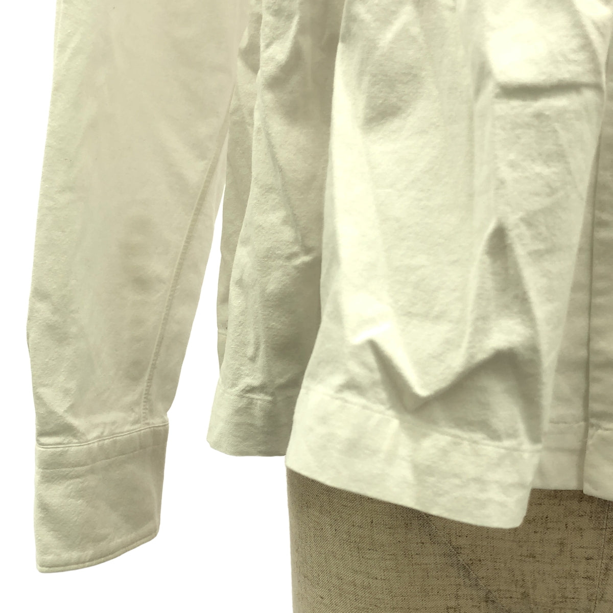 COMME des GARCONS | 2017SS | Round collar pleated shirt blouse | XS | White | Women's