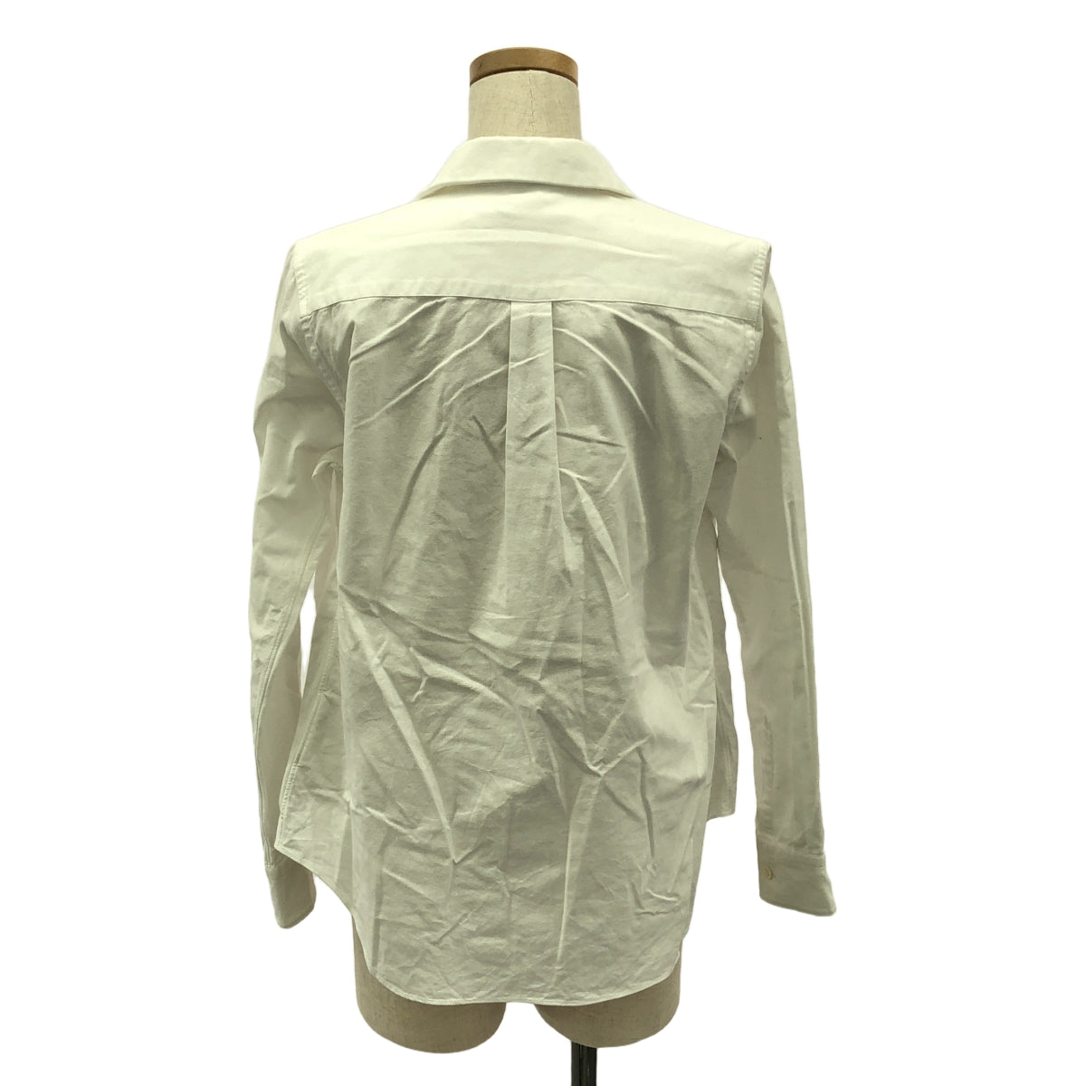 COMME des GARCONS | 2017SS | Round collar pleated shirt blouse | XS | White | Women's
