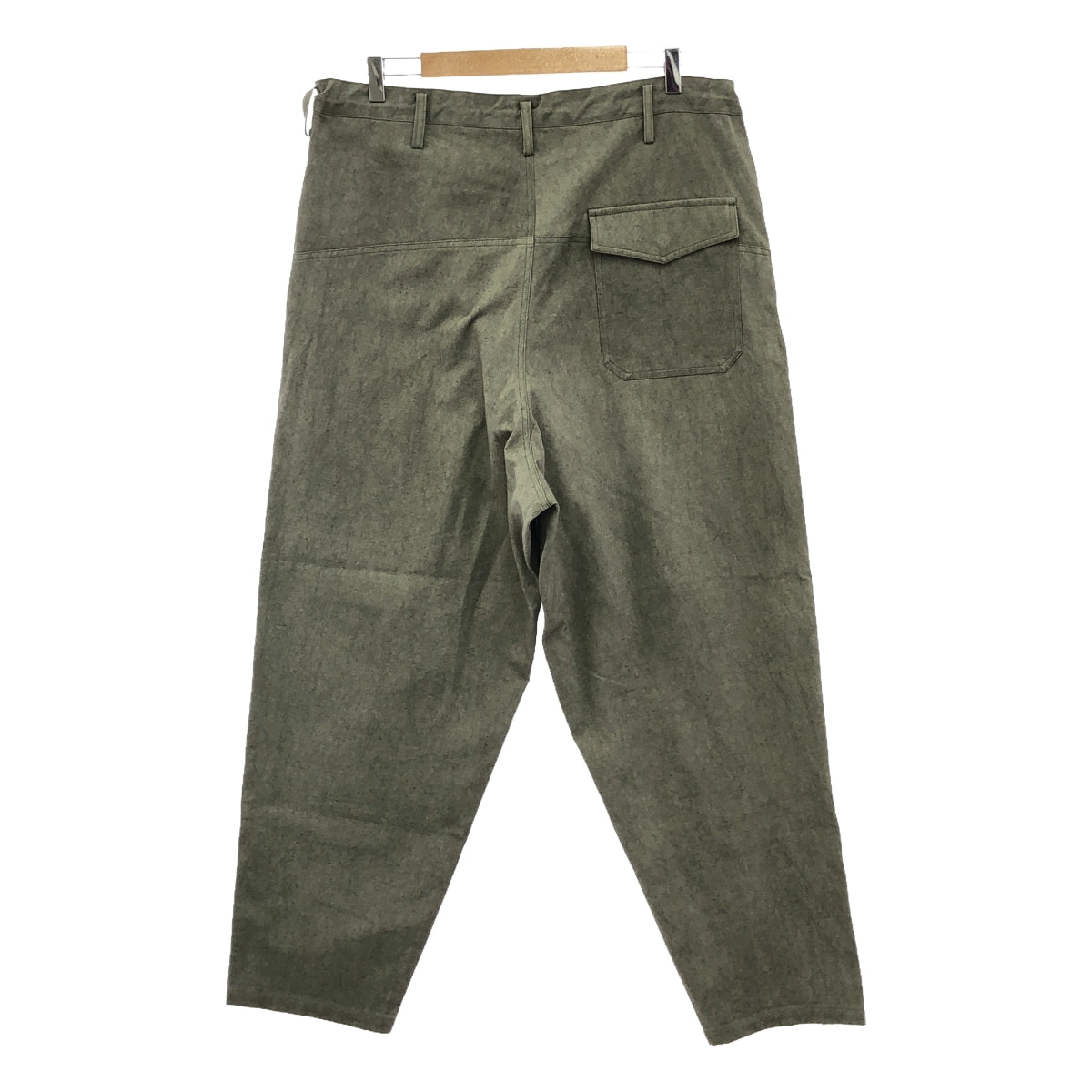 【미품】 Y's for men / 와이즈 포멘 요우지야마모토 | 2024SS | COTTON LINEN SULFIDED OZONE WORK PANTS WITH STRING 코튼 린넨 캔버스 워크 팬츠 | 3 |