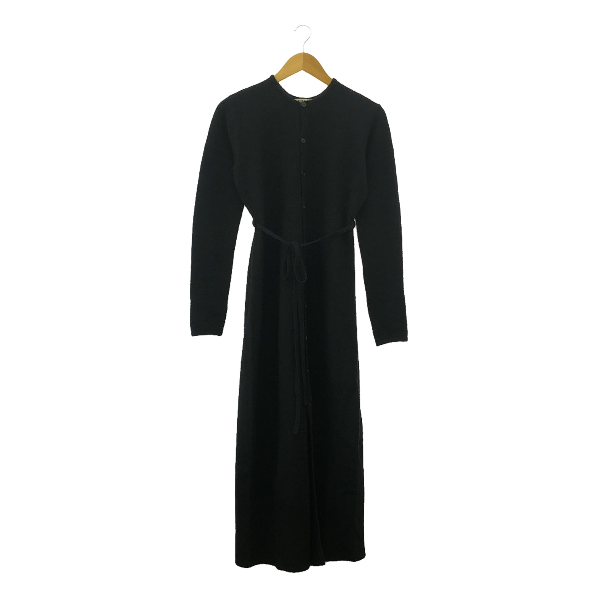 AURALEE / オーラリー | 2023AW | RASCHEL MOLE KNIT ONE-PIECE / ベルテッド ニット ワンピース | 1 | ブラック | レディース