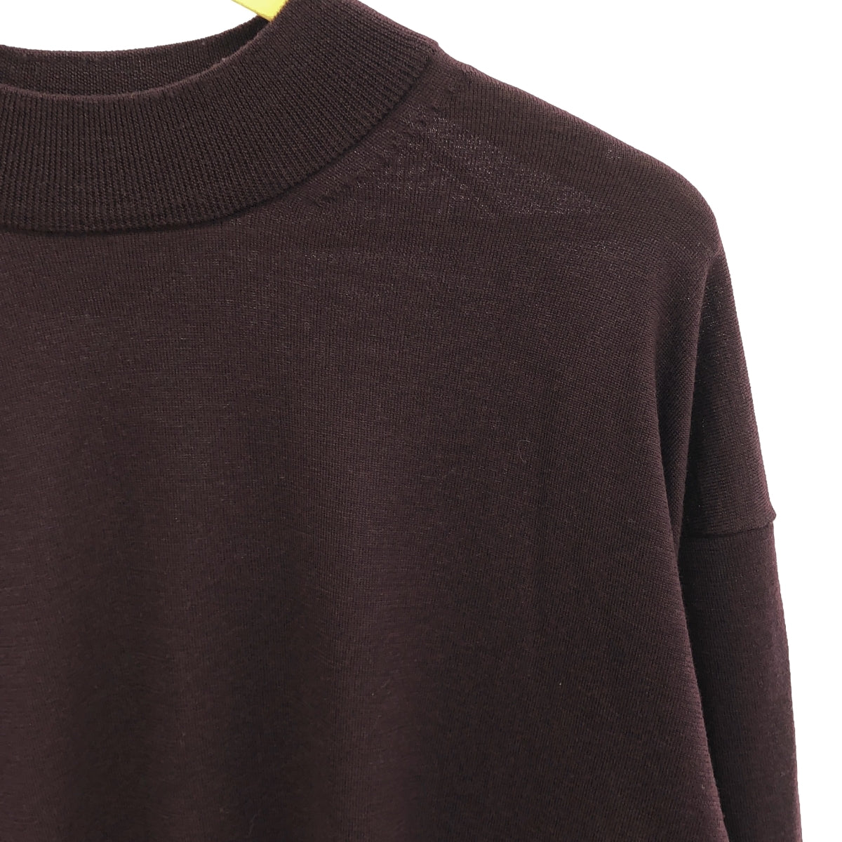 Maison Special / メゾンスペシャル | Super120s High Gauge Prime-Over Mock Neck Knit Pullover / ニット | 01 | ボルドー | メンズ