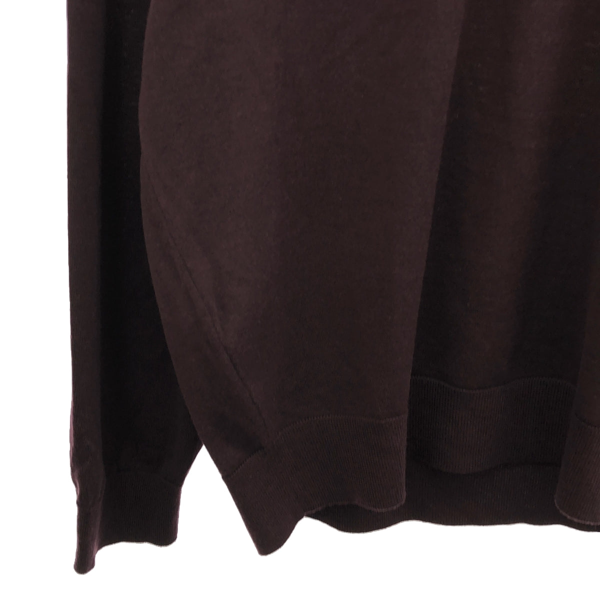 Maison Special / メゾンスペシャル | Super120s High Gauge Prime-Over Mock Neck Knit Pullover / ニット | 01 | ボルドー | メンズ