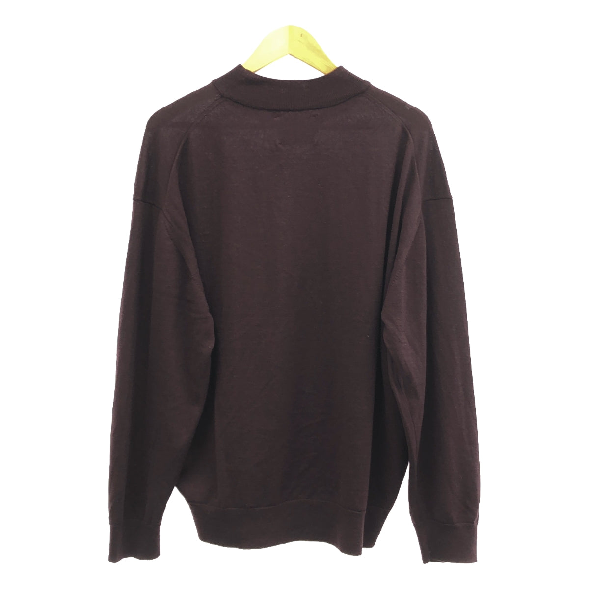 Maison Special / メゾンスペシャル | Super120s High Gauge Prime-Over Mock Neck Knit Pullover / ニット | 01 | ボルドー | メンズ