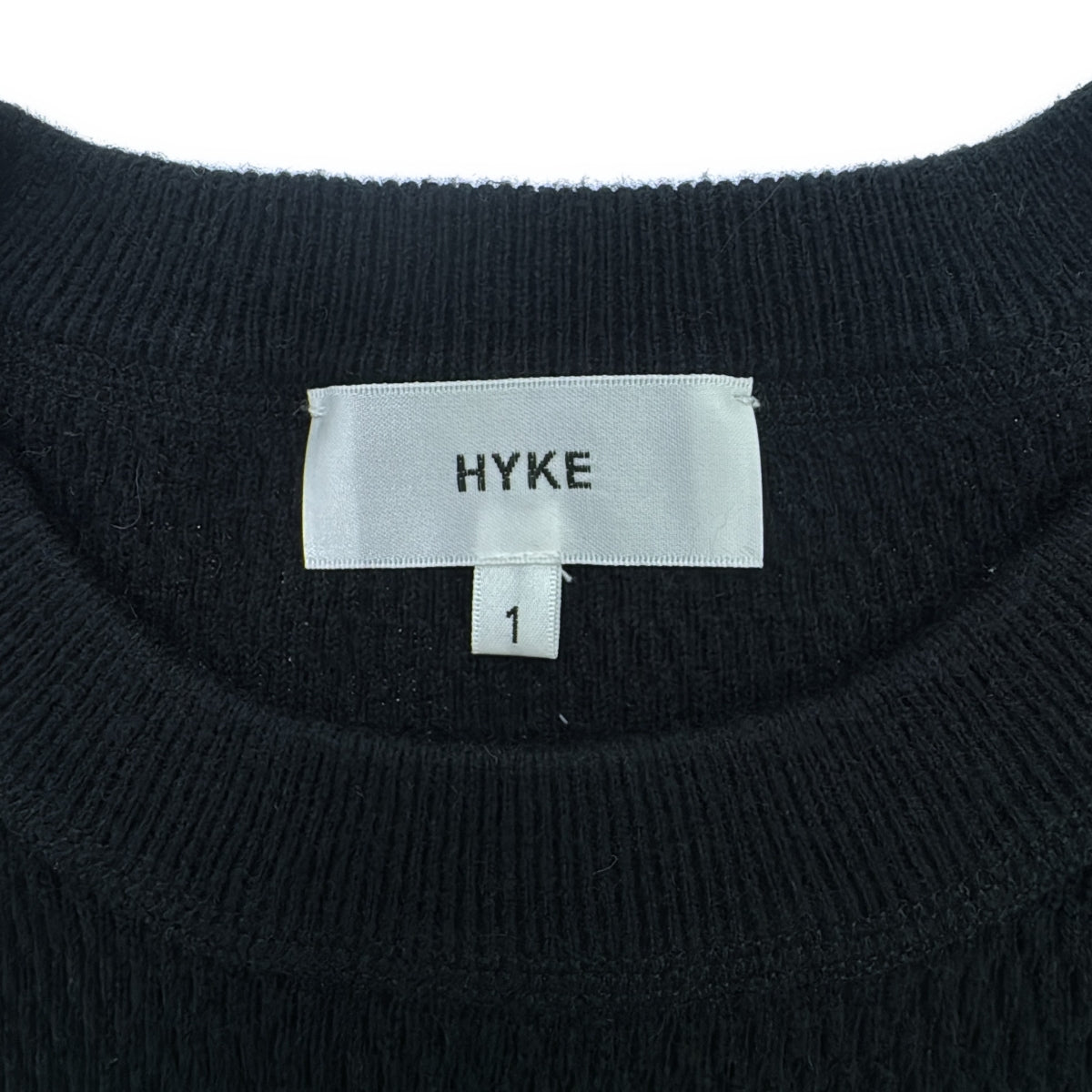 HYKE | Cashmere blend crew neck knit | 1 | Black | Women's