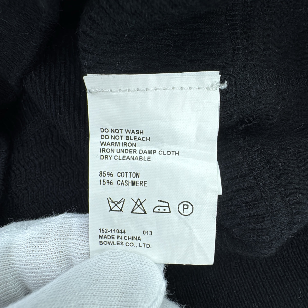 HYKE | Cashmere blend crew neck knit | 1 | Black | Women's