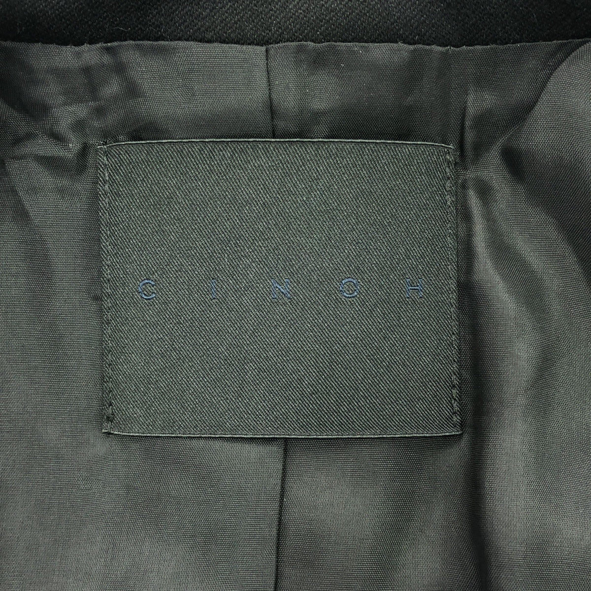 CINOH / チノ | BLACK FORMAL NO COLLAR JACKET ブラック フォーマル ノーカラー ジャケット | 36 | ブラック | レディース