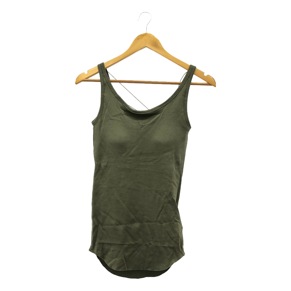 【美品】 Spick and Span / スピックアンドスパン | 2021AW | Loro Ayatori Nosleeve タンクトップ | F | カーキ | レディース