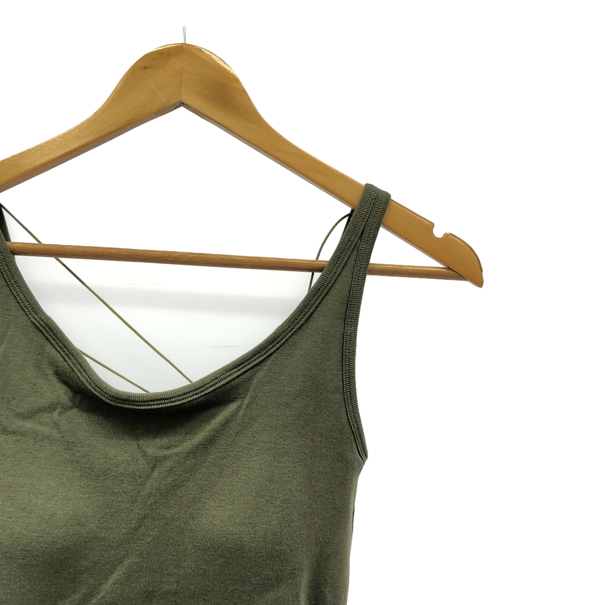 【美品】 Spick and Span / スピックアンドスパン | 2021AW | Loro Ayatori Nosleeve タンクトップ | F | カーキ | レディース