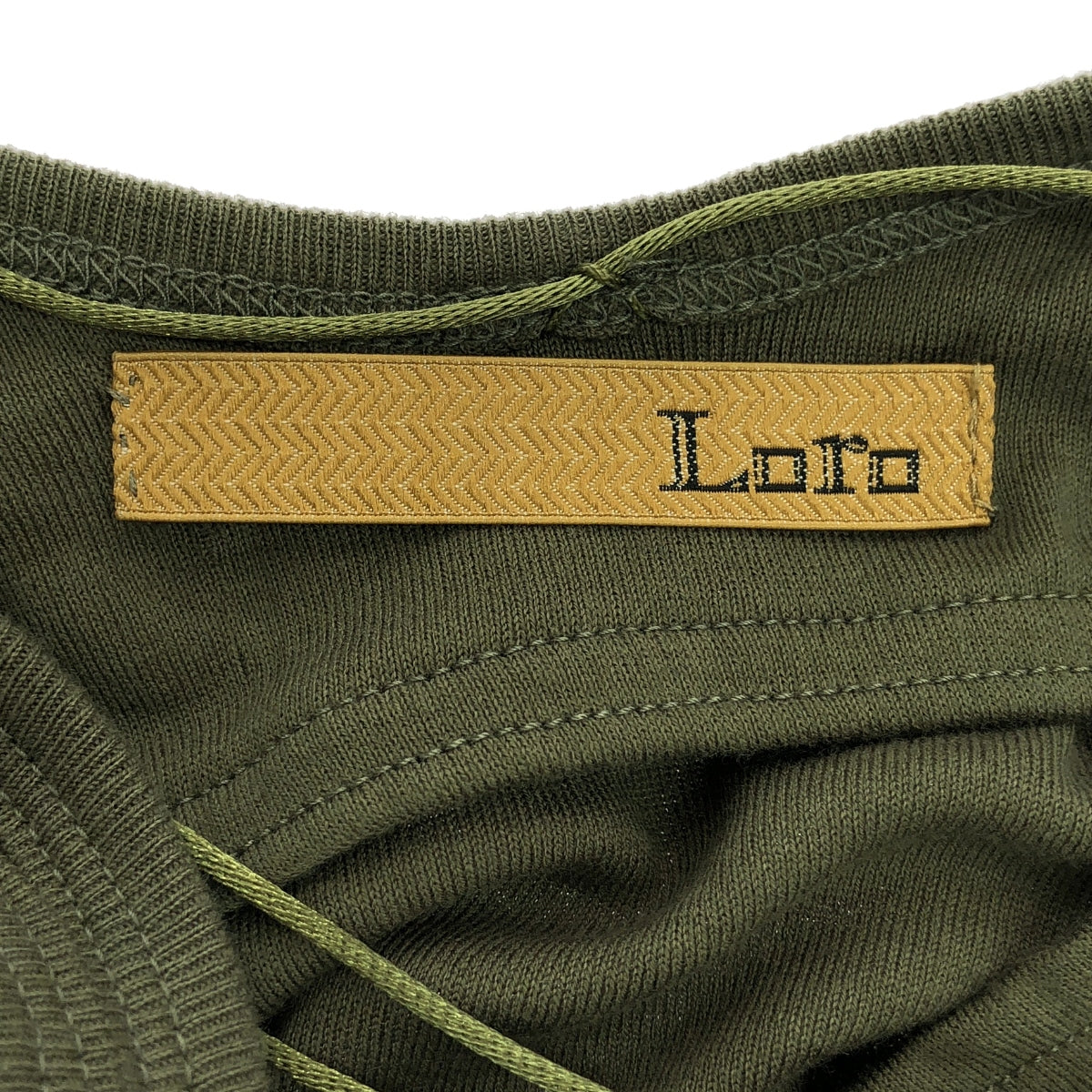 【美品】 Spick and Span / スピックアンドスパン | 2021AW | Loro Ayatori Nosleeve タンクトップ | F | カーキ | レディース