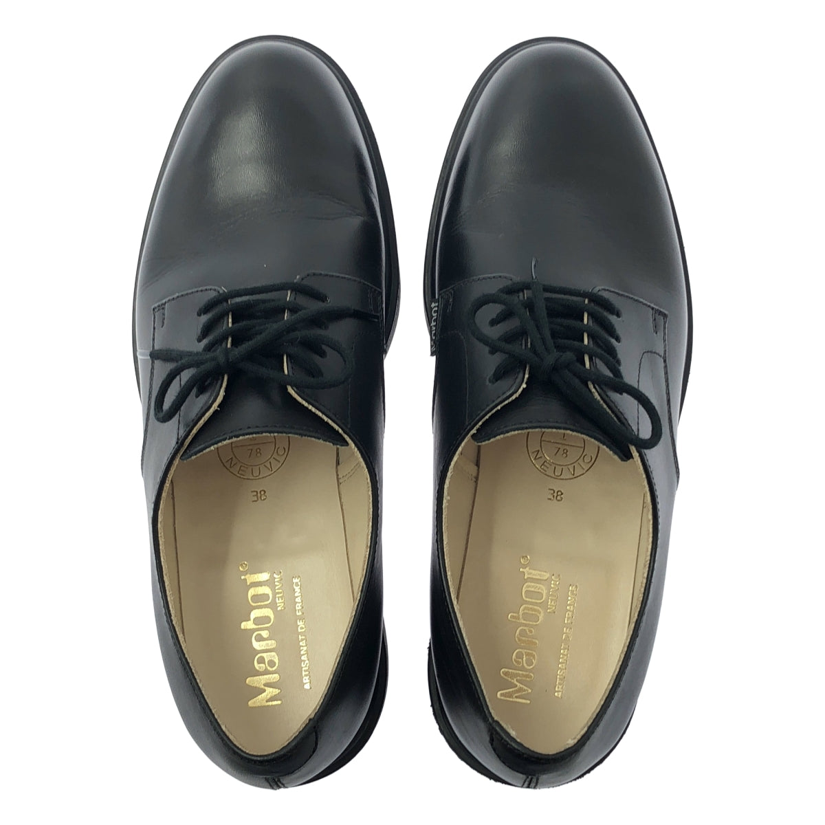 MARBOT / 말보 | FRENCH SERVICEMAN SHOES 프렌치 서비스맨 가죽 신발 | 38 | 여성