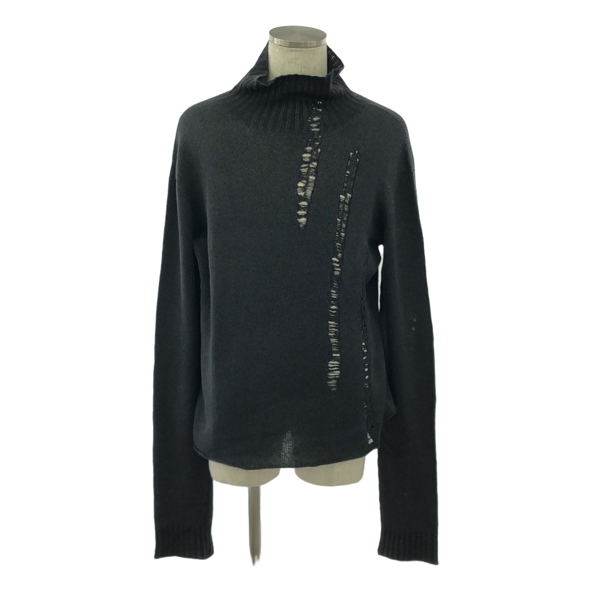 Y's for men / ワイズフォーメンヨウジヤマモト | 2001SS | リネン ウール デストロイ タートルネック ニット | 3 | メンズ