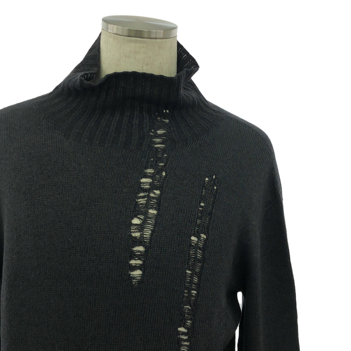 Y's for men / ワイズフォーメンヨウジヤマモト | 2001SS | リネン ウール デストロイ タートルネック ニット | 3 | メンズ