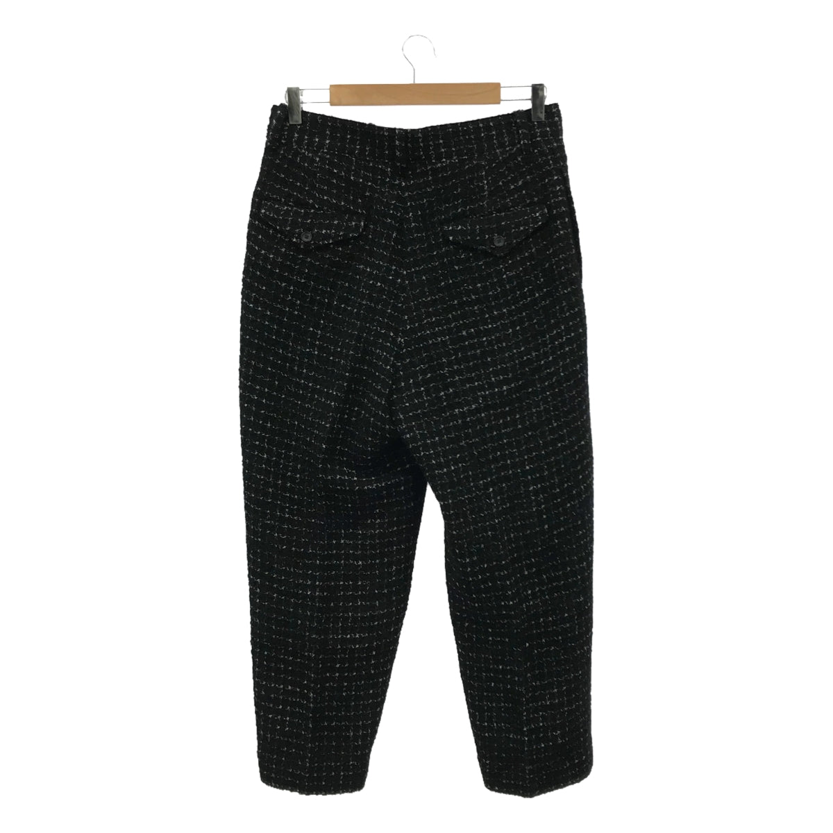 【美品】 Nahyat / ナヤット | ツイード タック パンツ / 総裏地 | 3 | ブラック | メンズ