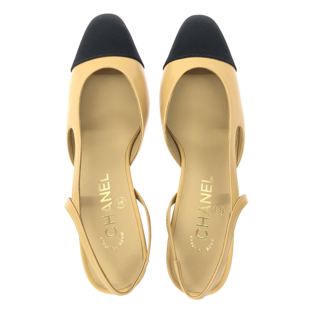 CHANEL / シャネル | ココマーク バイカラー スリングバック パンプス | 37 1/2 | レディース
