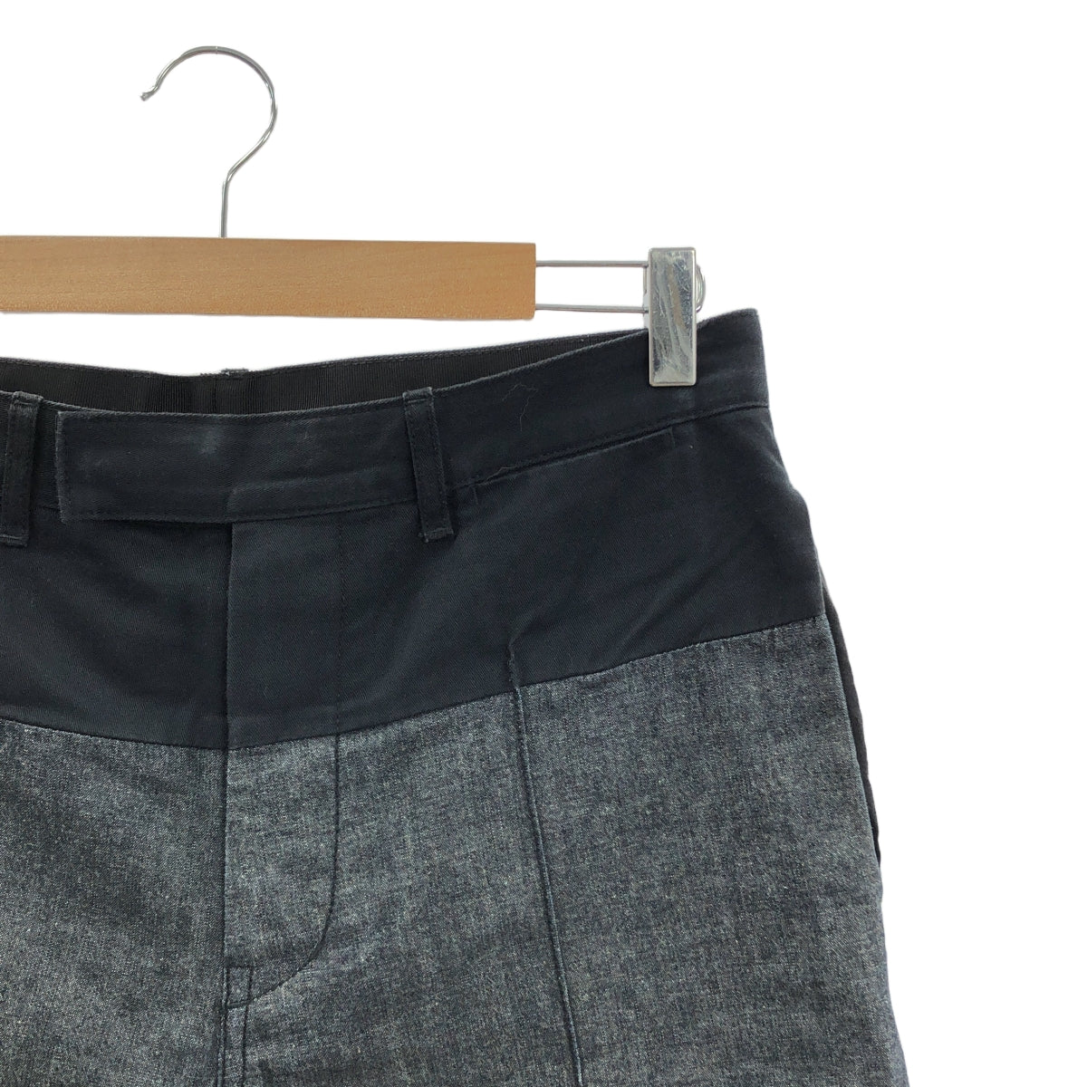 sacai / サカイ | コットン 切替 ショーツ | 1 | ブラック / グレー | メンズ