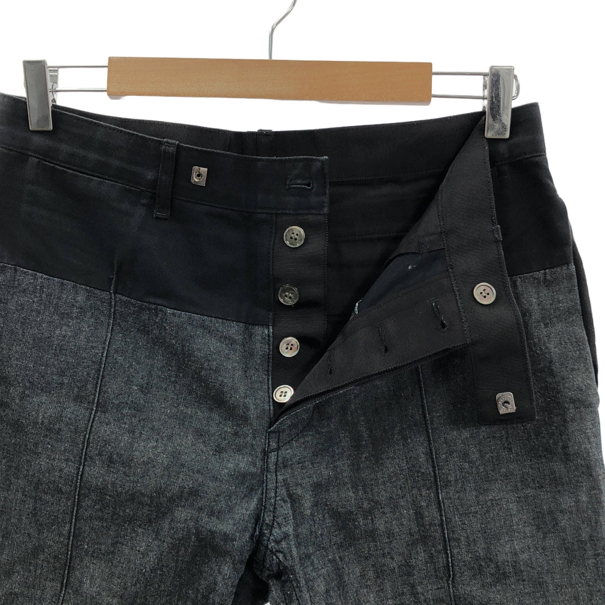 sacai / サカイ | コットン 切替 ショーツ | 1 | ブラック / グレー | メンズ