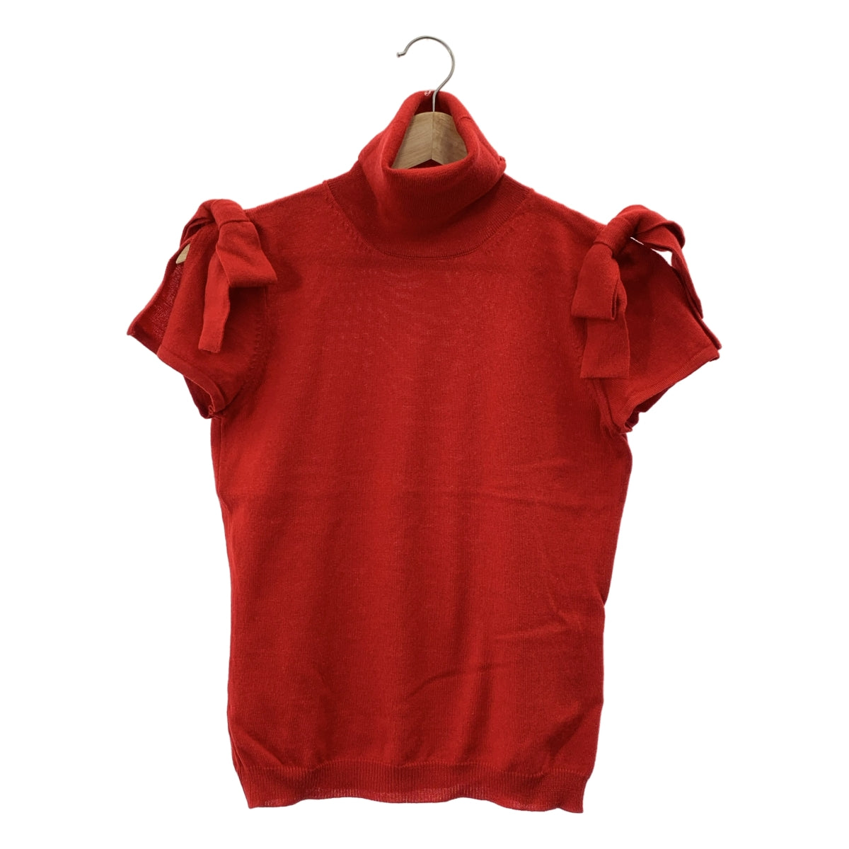 RED VALENTINO / 레드 발렌티노 | 터틀넥 쇼트 슬리브 니트 | 40 |