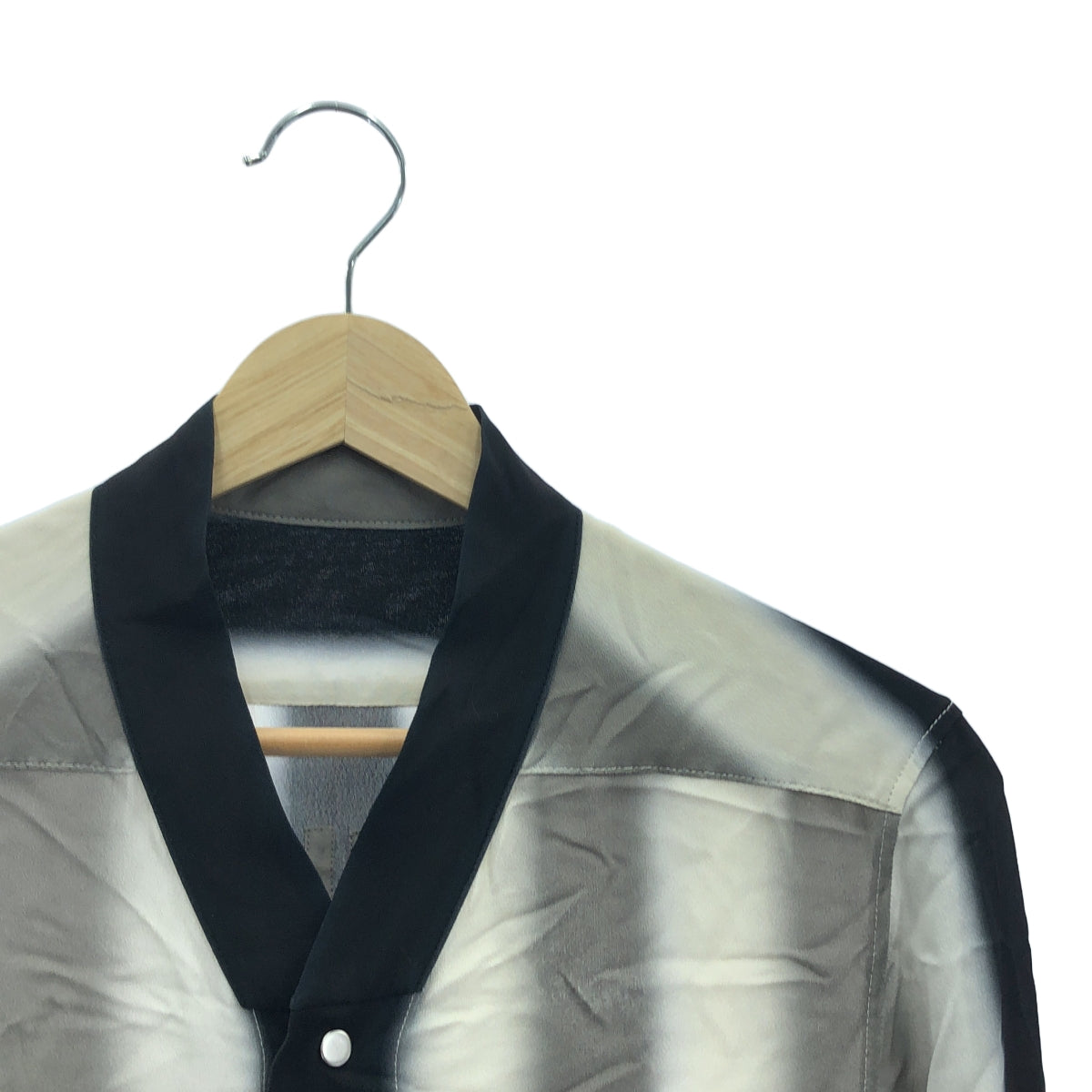 Rick Owens / リックオウエンス | 2021SS | Snap Coller Faun Shirt シアーシャツ | 48 | ブラック/グレー | メンズ