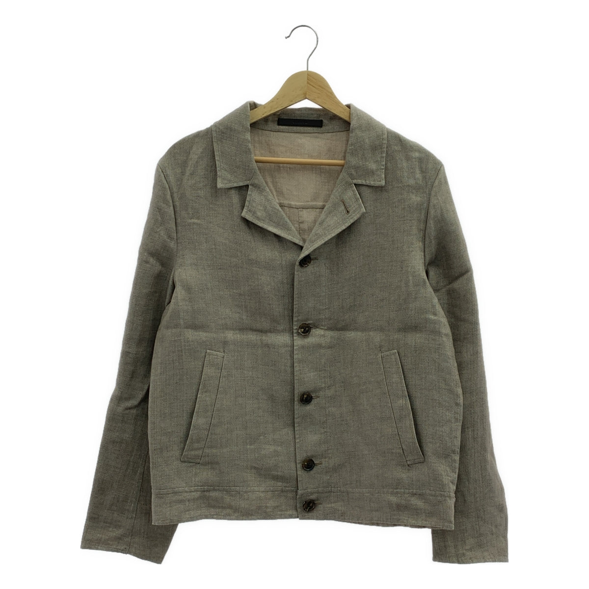 J6090 新品 カルーゾ 24SS リネンゼロジャケット ベージュ 48 J6090 新品 カルーゾ 24SS リネンゼロジャケット ベージュ 48