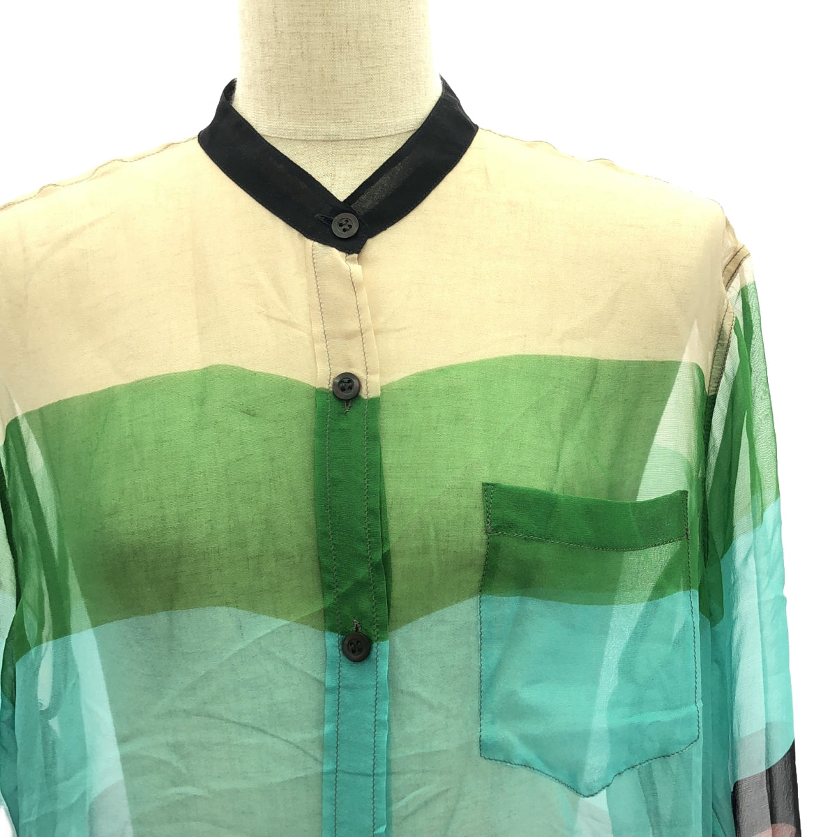 【美品】 DRIES VAN NOTEN / ドリスヴァンノッテン | マルチカラーロングシャツ | 38 | マルチカラー | レディース