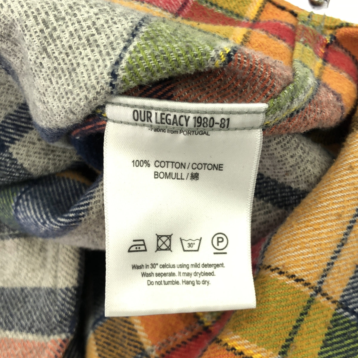 OUR LEGACY | Cotton Flannel Shirt | S | Men's