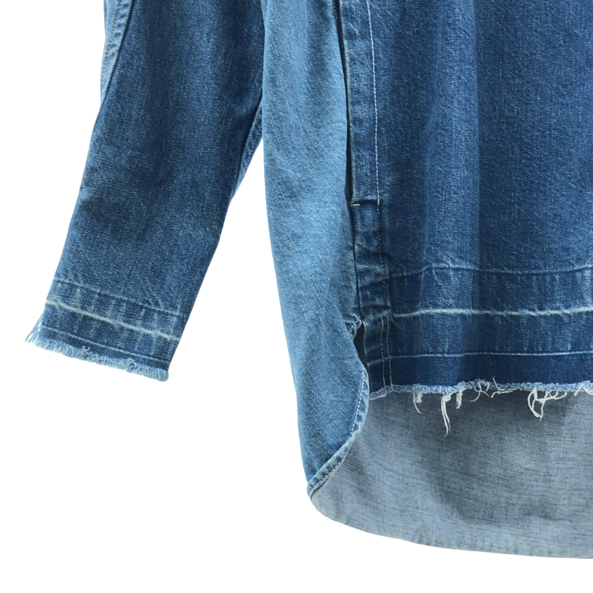 sacai / サカイ | Denim Pullover 再構築 デニム プルオーバーシャツ | 1 | レディース
