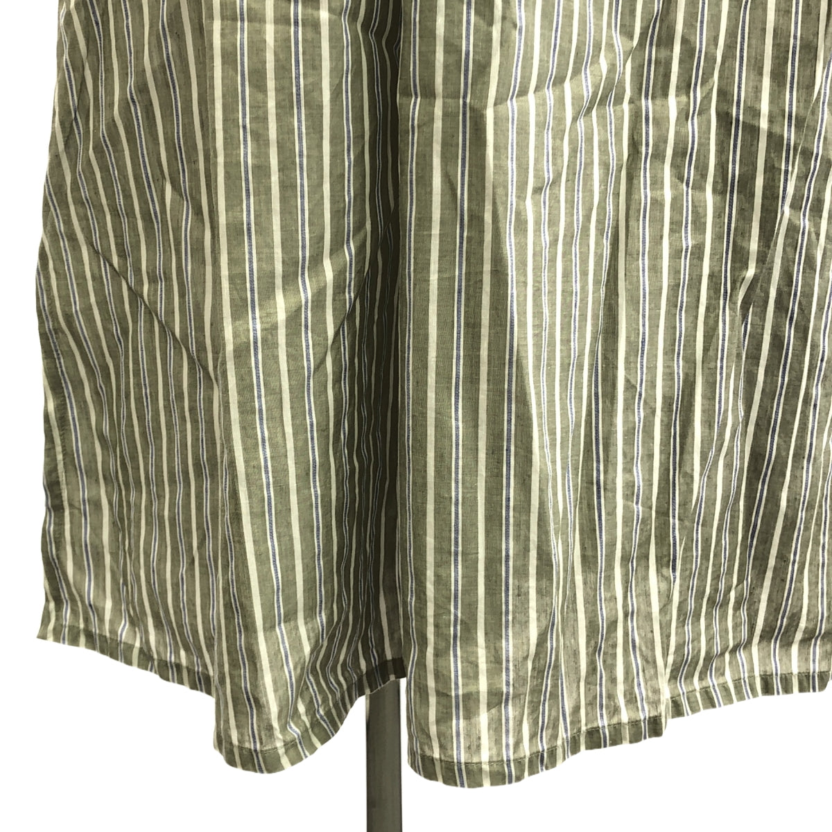 Cristaseya / クリスタセヤ | 2019SS | striped maxi shirt dress コットンリネン ストライプ シャツワンピース | XS | グレー / ホワイト / ブルー | レディース