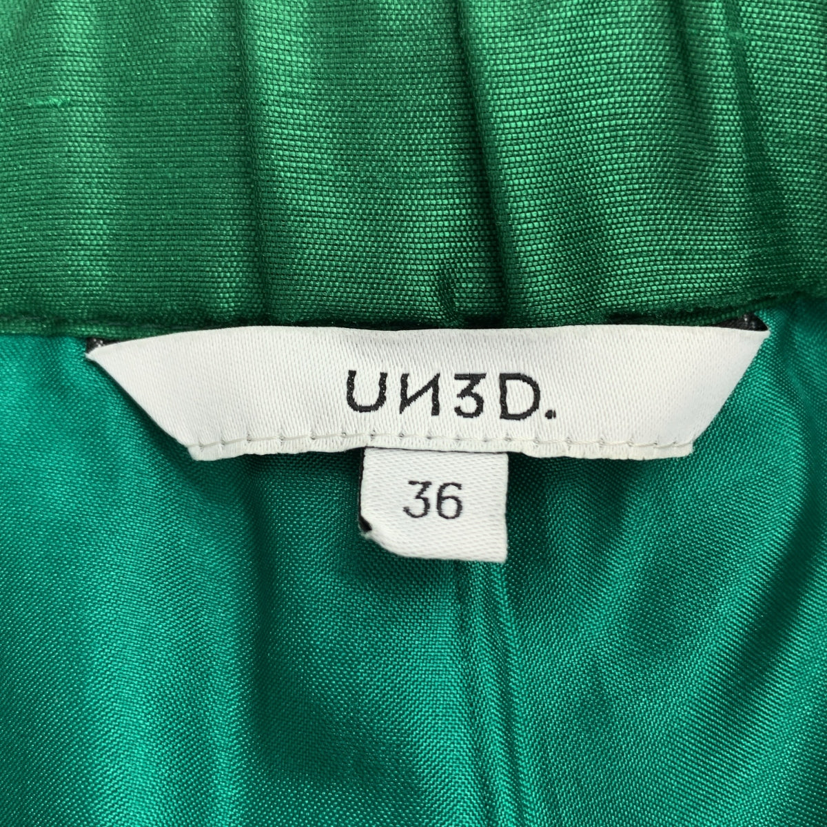 UN3D / 앤슬리드 | ORIGAMI PLEATS PT / 오리가미 플리츠 와이드 팬츠 | 36 | 그린 | 여성