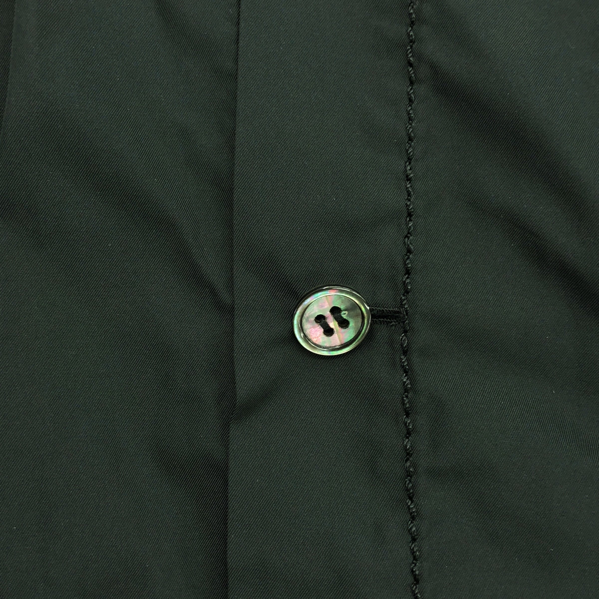 【美品】 tao COMME des GARCONS / タオコムデギャルソン | 2022SS | ポリエステル ステッチワーク ベルテッド コート | M | ブラック | レディース