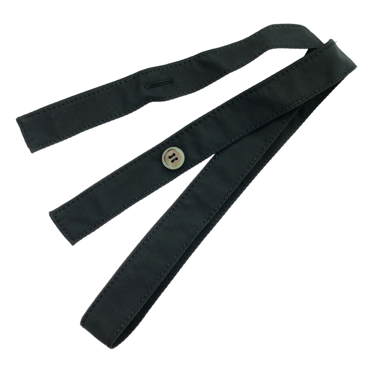【美品】 tao COMME des GARCONS / タオコムデギャルソン | 2022SS | ポリエステル ステッチワーク ベルテッド コート | M | ブラック | レディース
