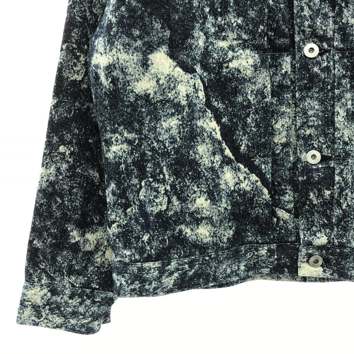 TAIGA TAKAHASHI / タイガタカハシ | Lot.703 Denim Jacket C.1920’S -Discharged Print / シンチバック デニムジャケット | 40 | メンズ