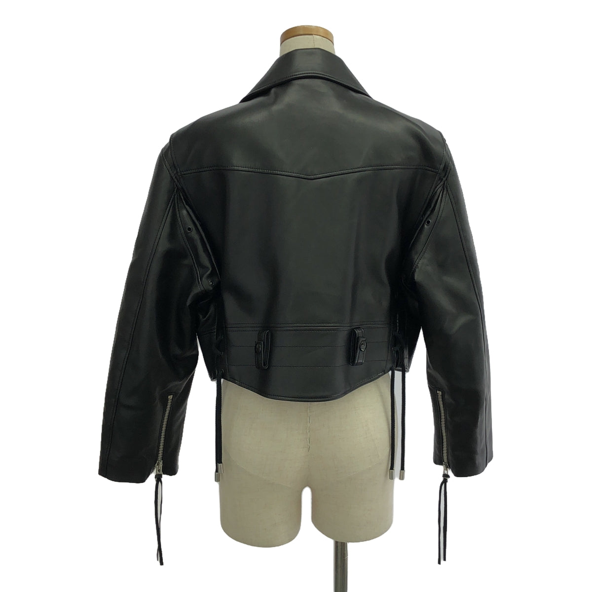 【美品】 Maison Margiela / メゾンマルジェラ | 2020AW | レースアップ ダブル ライダースジャケット | 40 | ブラック | レディース