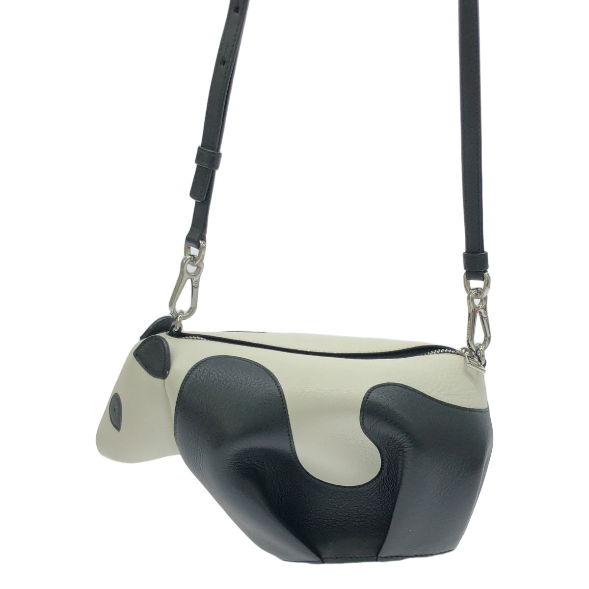 LOEWE / 로에베 | PANDA MINI BAG / 팬더 가죽 크로스 바디 백 | 블랙/화이트 | 여성