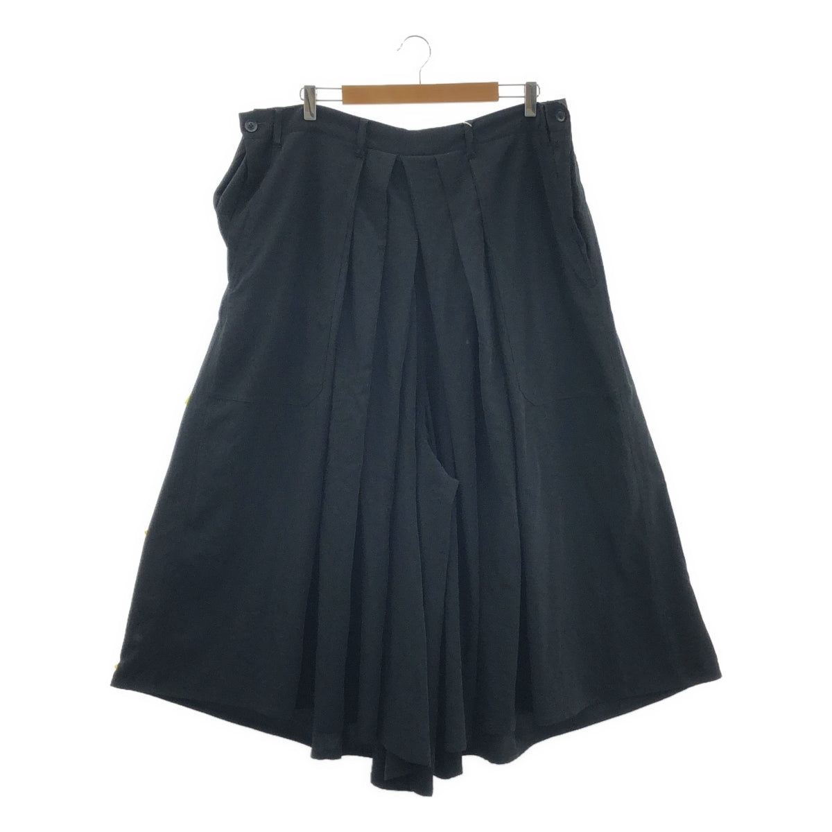 【美品】 YOHJI YAMAMOTO POUR HOMME / ヨウジヤマモトプールオム | 2024SS | TA TUXEDO R-STANDARD HAKAMA PANTS II トリアセテート タキシードクロス 袴パンツ | 3 | ブラック | メンズ