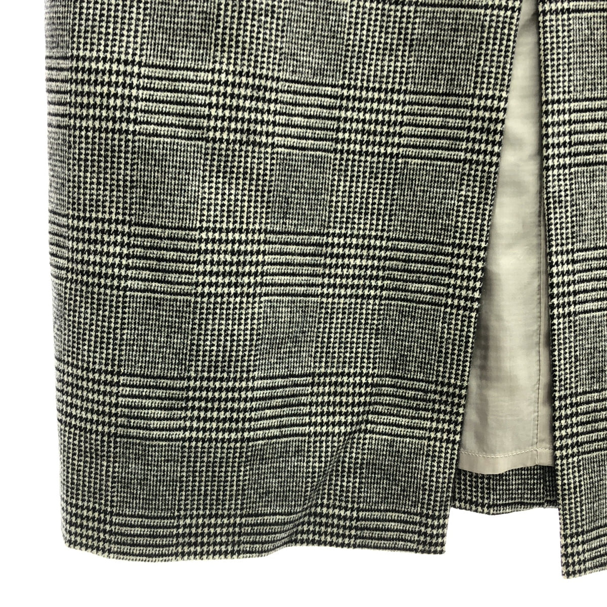 l'heritage martinique / レリタージュ マルティニーク | ウール混 格子柄 ノースリーブ ワンピース | F | ブラック | レディース