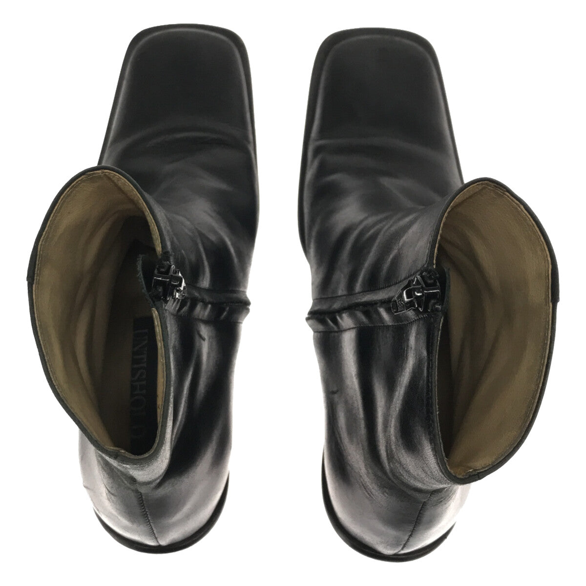 UNTISHOLD / 反肩 | Naty -5 皮革短靴 | 35 |黑色 |女性的