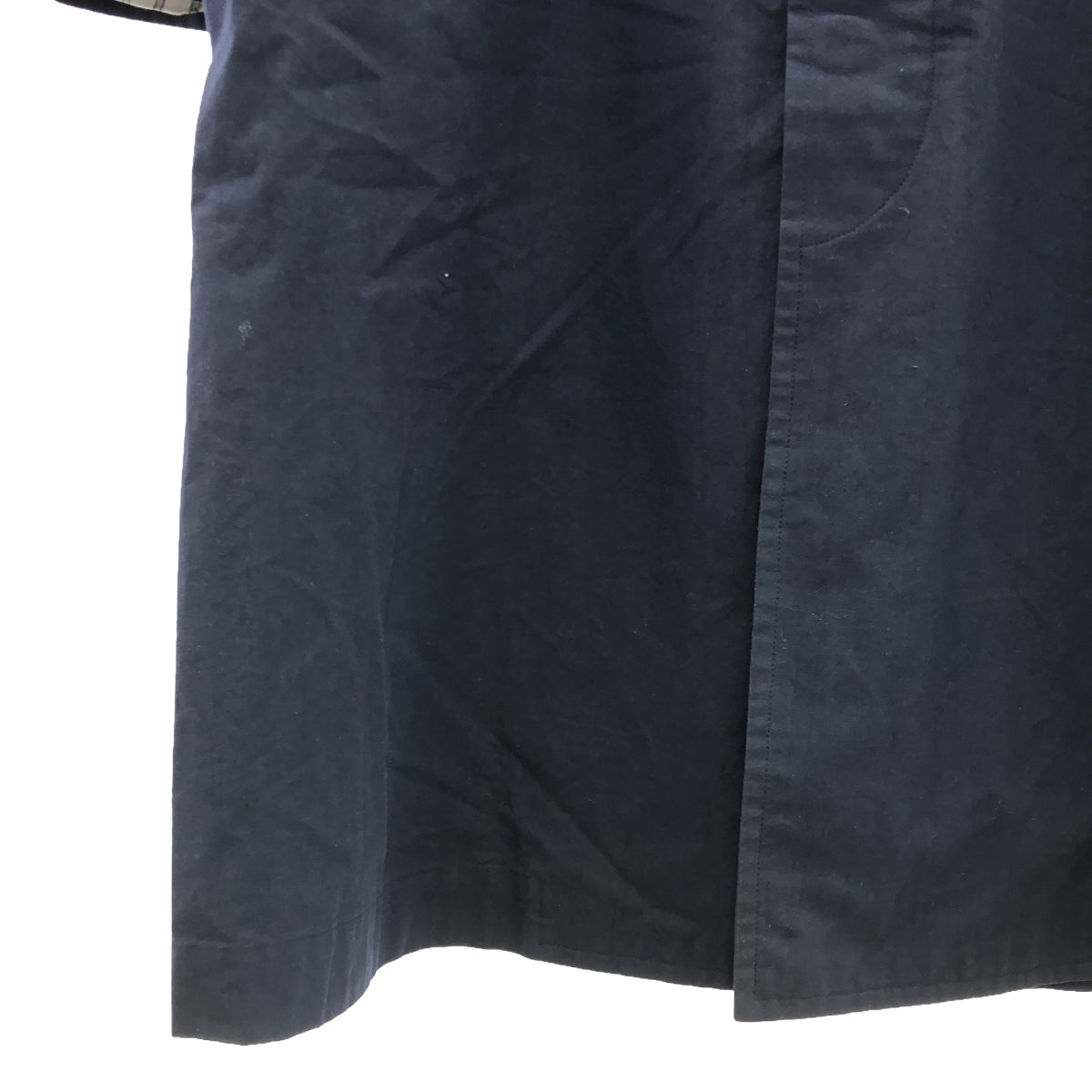 COMME des GARCONS HOMME / コムデギャルソンオム | 80s コットン ステンカラーコート | M | ネイビー | メンズ