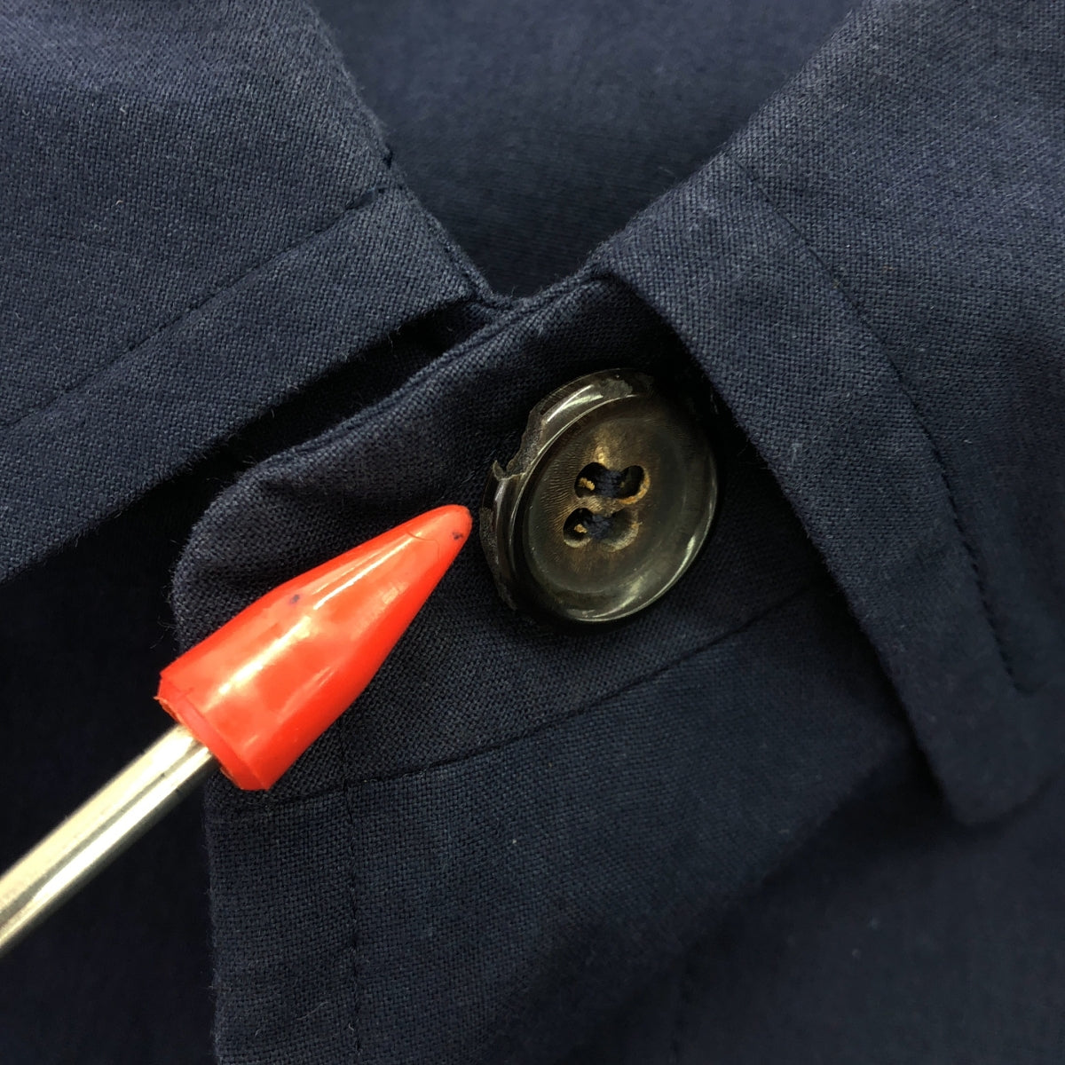 COMME des GARCONS HOMME / コムデギャルソンオム | 80s コットン ステンカラーコート | M | ネイビー | メンズ