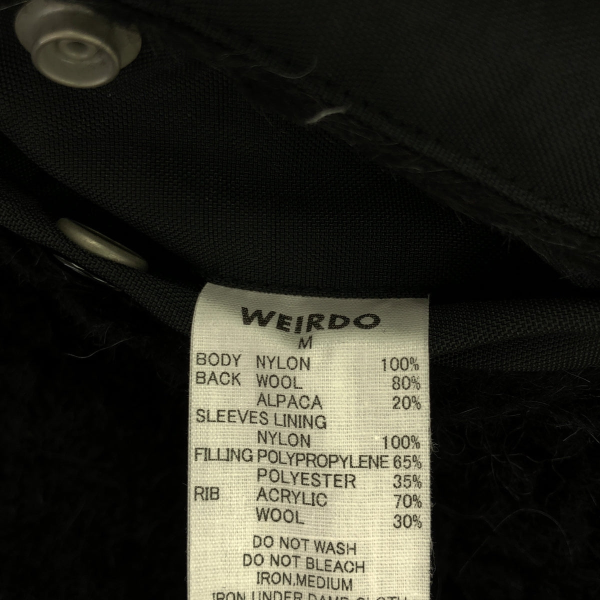 WEIRDO / 위아드 | NONCONFORMIST B-15 JACKET 스텐실 프린트 B-15 군사 비행 재킷 | M | 남성