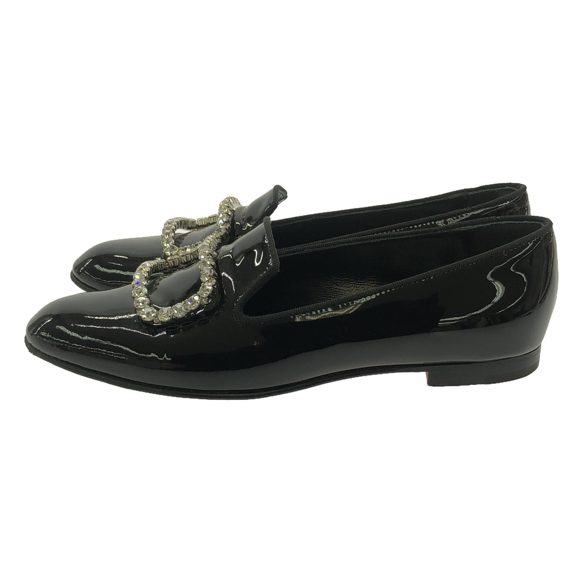 【美品】 MANOLO BLAHNIK / マノロブラニク | PILA パテント ローファー | 37.5 | ブラック | レディース