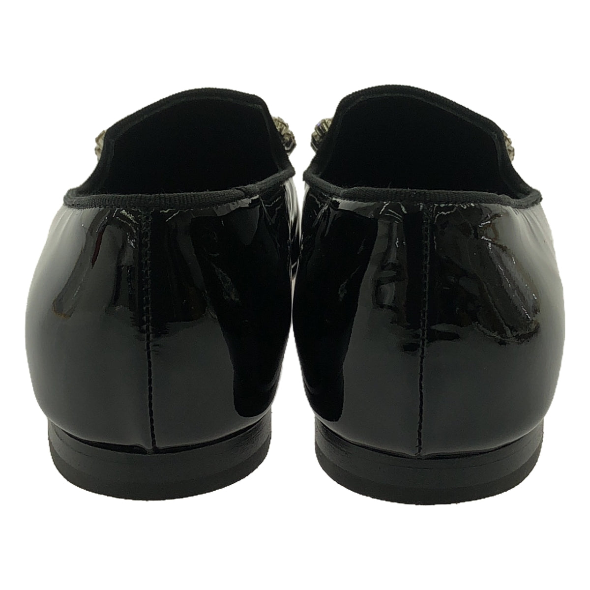 【美品】 MANOLO BLAHNIK / マノロブラニク | PILA パテント ローファー | 37.5 | ブラック | レディース