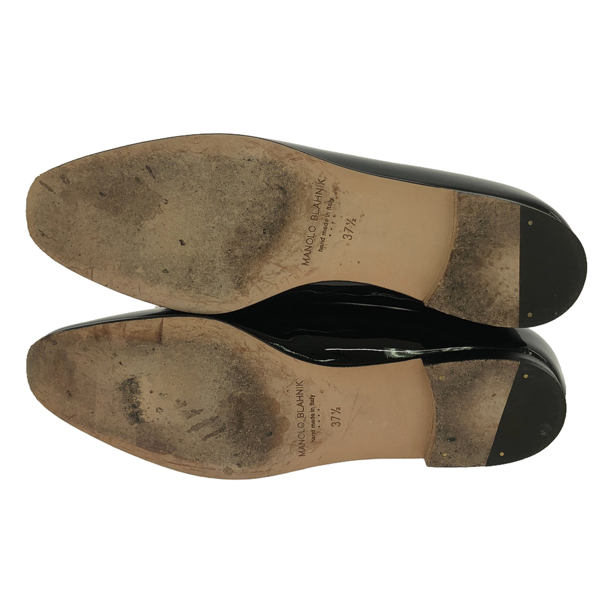 【美品】 MANOLO BLAHNIK / マノロブラニク | PILA パテント ローファー | 37.5 | ブラック | レディース