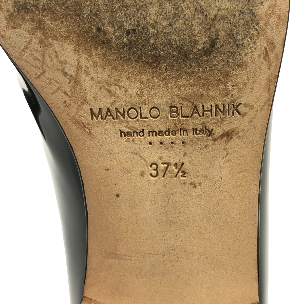 【美品】 MANOLO BLAHNIK / マノロブラニク | PILA パテント ローファー | 37.5 | ブラック | レディース