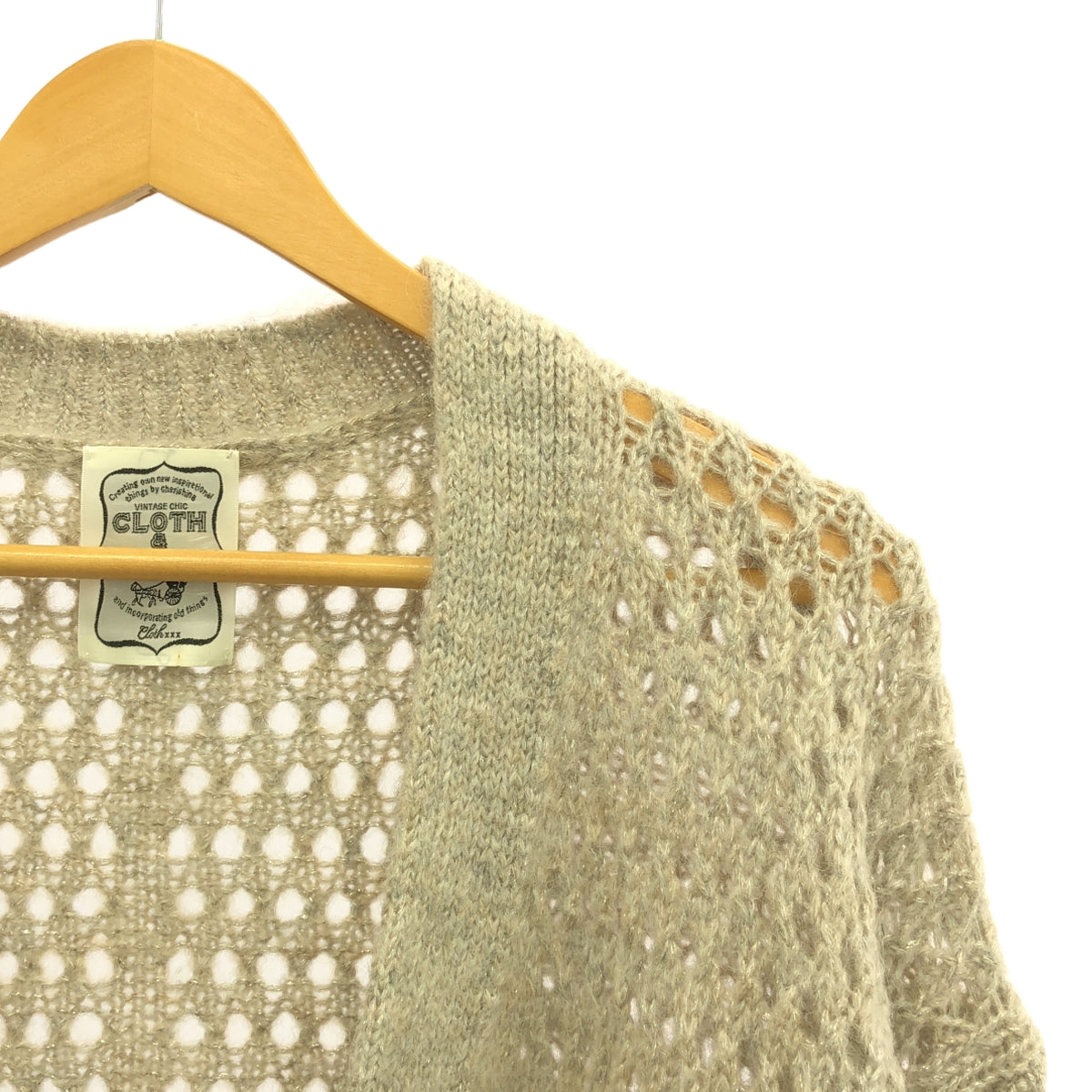 Cloth & Cross / Cross & Cross | Openwork Lamé Loose Cardigan | F | Women's