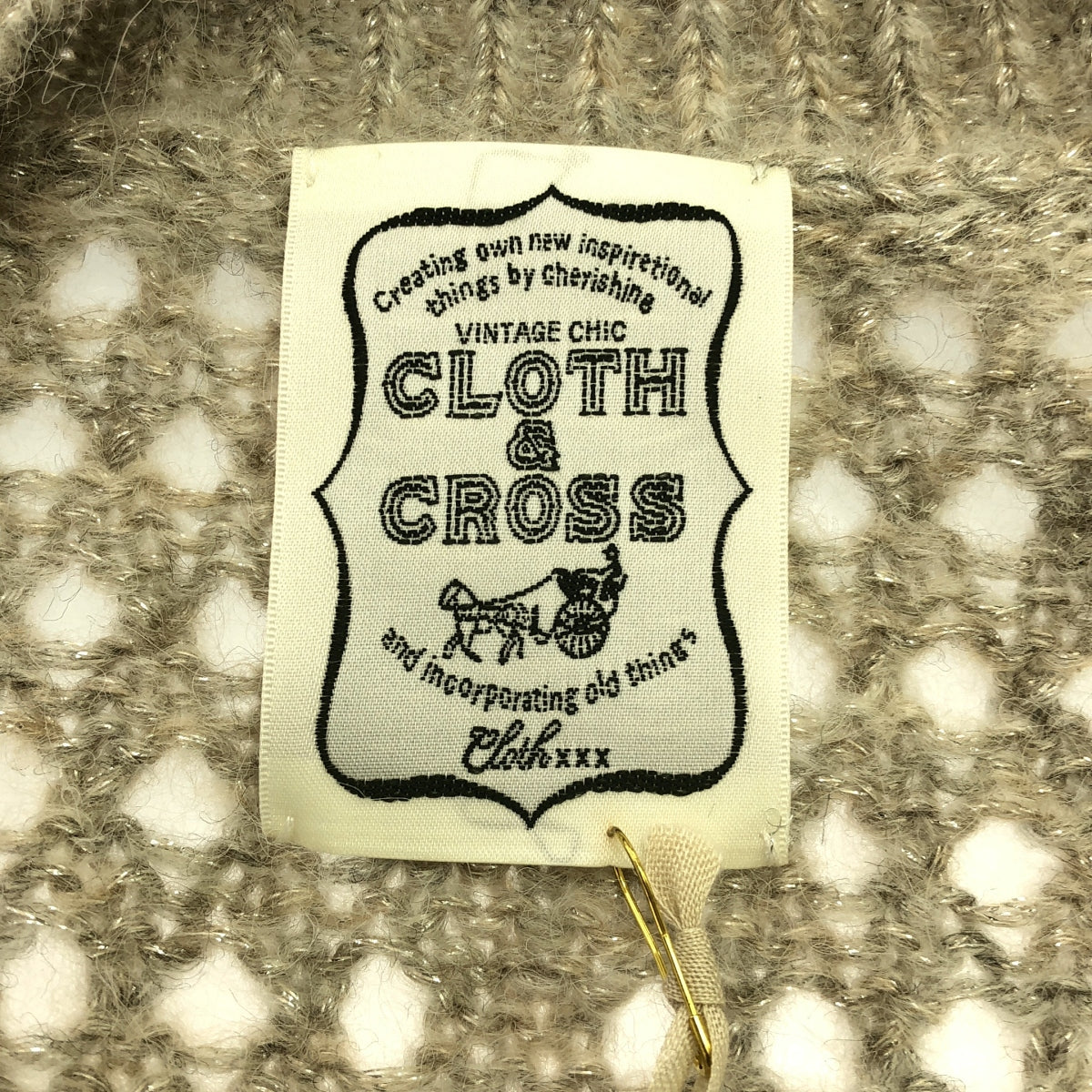 Cloth & Cross / Cross & Cross | Openwork Lamé Loose Cardigan | F | Women's